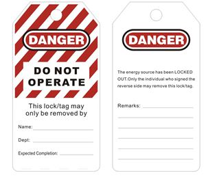 Safety Warning Tag - Do Not Operate. Universeal UK