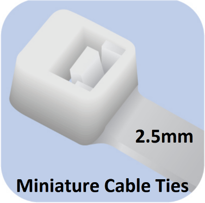Picture of Miniature Cable Ties (2.5mm width)